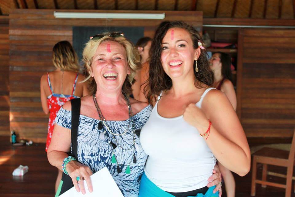 santosha yoga teacher training students laughing