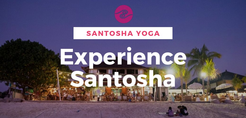 santosha yoga teacher training studio on nusa lembongan at night