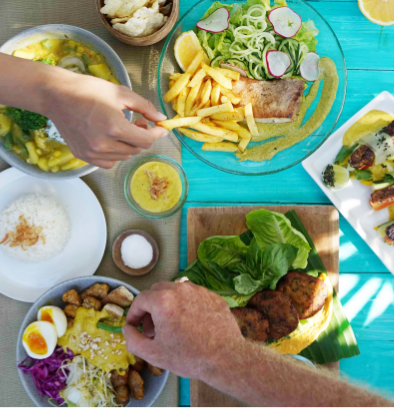 Vegan, Vegetarian & Gluten-Free Options - Delicious On-Site Cafe Under our Yoga Shala - Nusa Lembongan, Bali - Santosha Yoga Institute