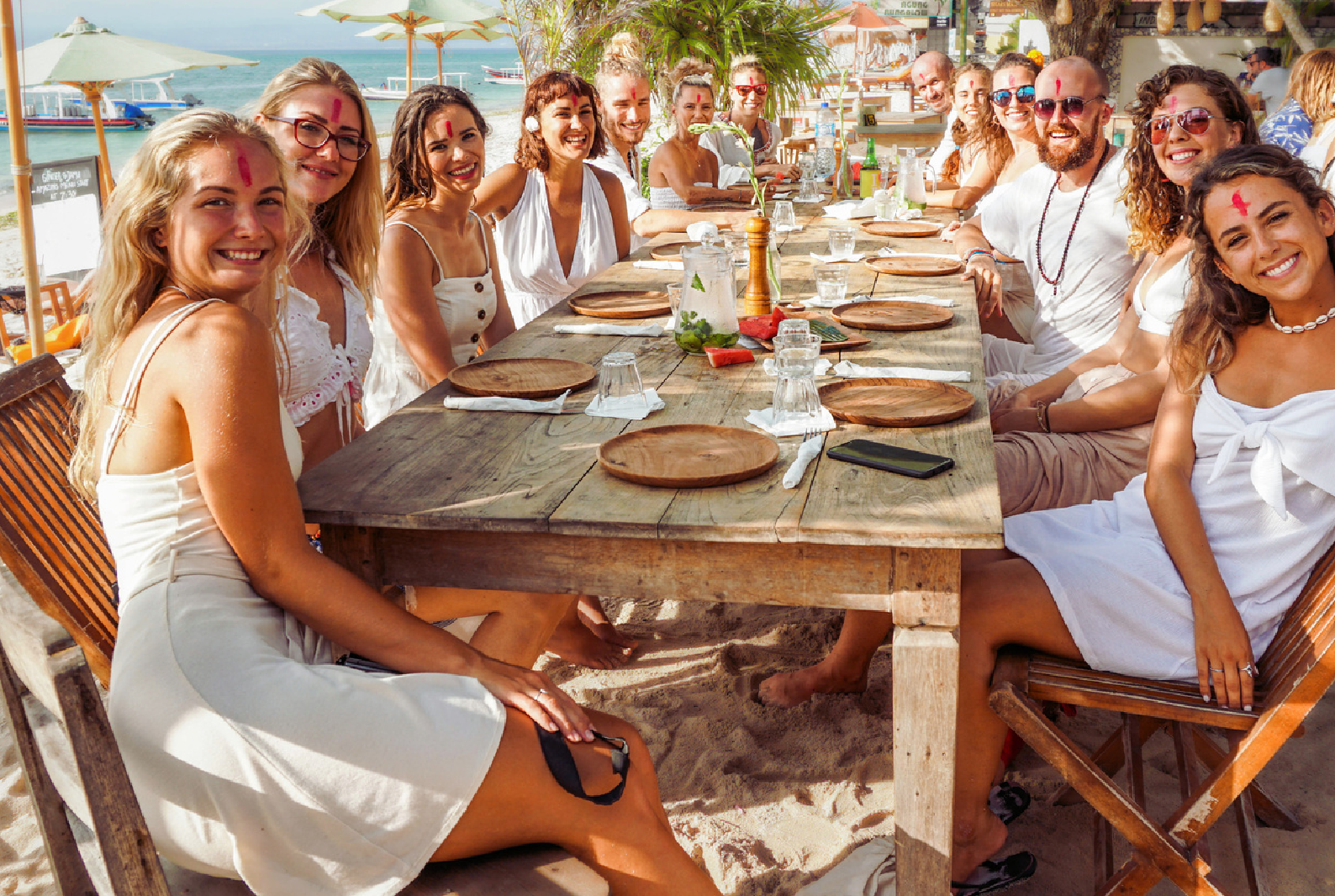 Santosha Yoga - return to bali - Joyful Beachside Dining with a Spiritual Community